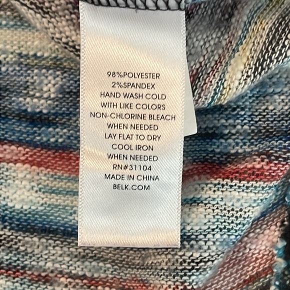 New Direction Multi-Color Pullover Shirt Size XL - Picture 4 of 6